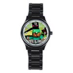 04fce1e89cd1087dc3001358a3d76ef8 Large Men s Stainless Steel Round Dial Analog Watch