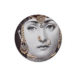 FORNASETTI ART 4 PIECE ROUND COASTER SET Rubber Round Coaster (4 pack)