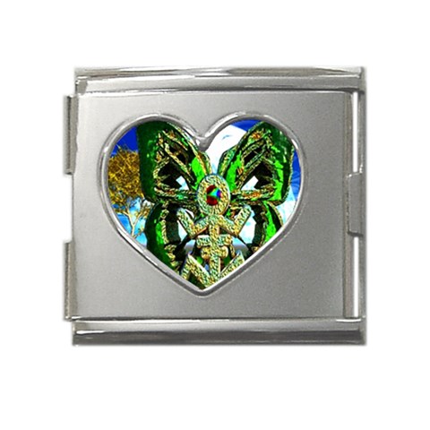 Nature Devas Mega Link Heart Italian Charm (18mm) from ArtsNow.com Front