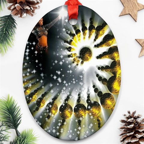 Celestial Goddess Ornament (Oval) from ArtsNow.com Front