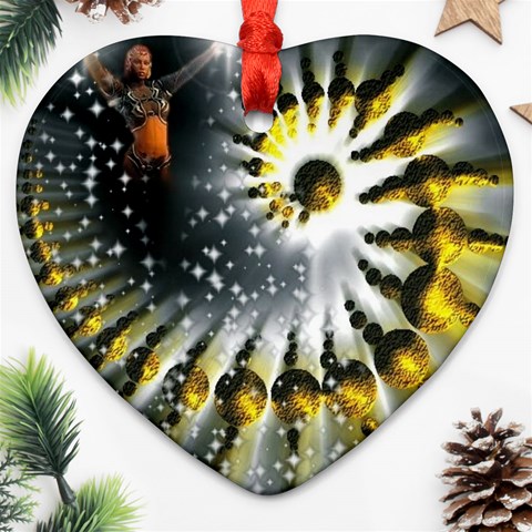 Celestial Goddess Ornament (Heart) from ArtsNow.com Front