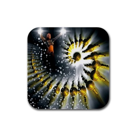 Celestial Goddess Rubber Square Coaster (4 pack) from ArtsNow.com Front
