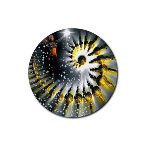 Celestial Goddess Rubber Round Coaster (4 pack) from ArtsNow.com Front
