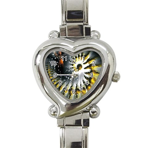 Celestial Goddess Heart Italian Charm Watch from ArtsNow.com Front