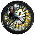 Celestial Goddess Wall Clock (Black with 12 black numbers)