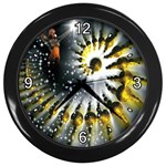 Celestial Goddess Wall Clock (Black with 4 white numbers)