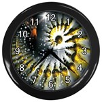 Celestial Goddess Wall Clock (Black with 12 white numbers)