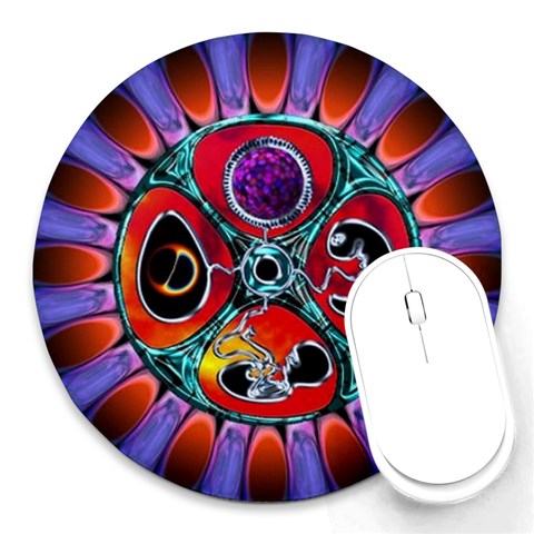 Conception Mandala Round Mousepad from ArtsNow.com Front