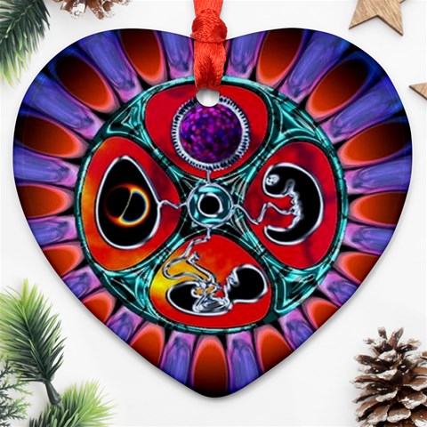 Conception Mandala Ornament (Heart) from ArtsNow.com Front