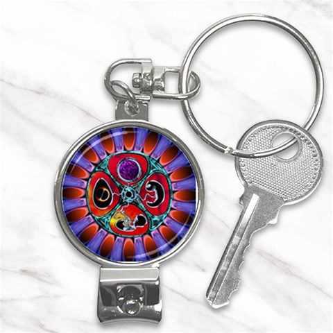 Conception Mandala Nail Clippers Key Chain from ArtsNow.com Front
