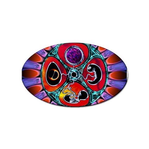 Conception Mandala Sticker (Oval) from ArtsNow.com Front