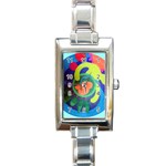 Mother&Baby Rectangular Italian Charm Watch