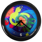 Mother&Baby Wall Clock (Black with 4 white numbers)