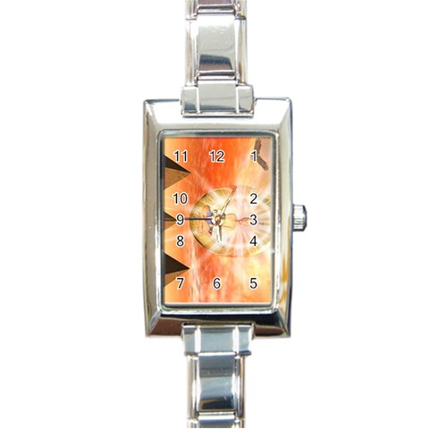 Divine Rayship Rectangular Italian Charm Watch from ArtsNow.com Front