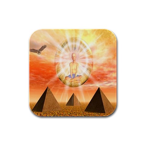 Divine Rayship Rubber Square Coaster (4 pack) from ArtsNow.com Front