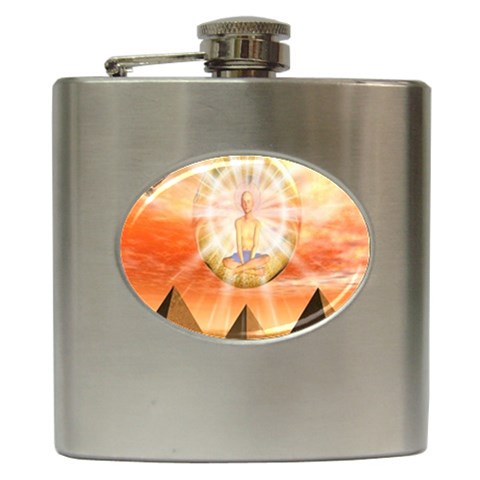 Divine Rayship Hip Flask (6 oz) from ArtsNow.com Front