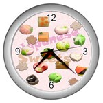 Japanese Sweets  Wall Clock (Silver)