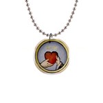 heart 6 1  Button Necklace