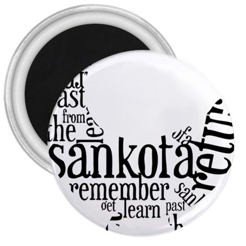 Sankofashirt 3  Button Magnet from ArtsNow.com Front