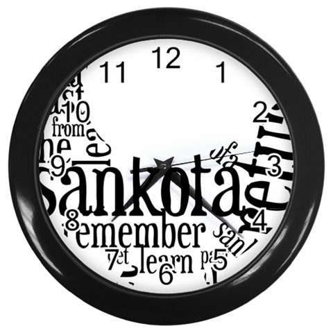 Sankofashirt Wall Clock (Black) from ArtsNow.com Front