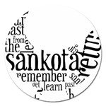 Sankofashirt Magnet 5  (Round)