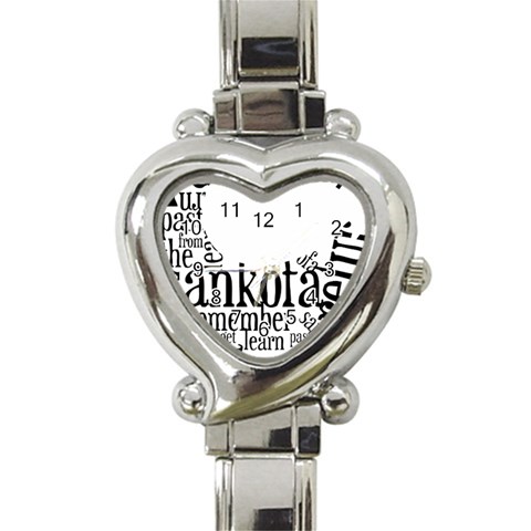 Sankofashirt Heart Italian Charm Watch  from ArtsNow.com Front