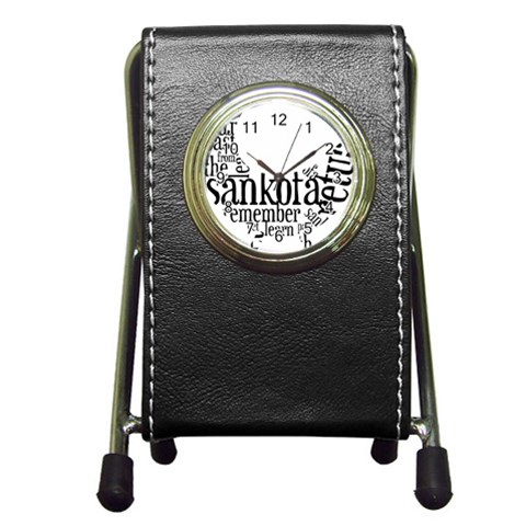 Sankofashirt Stationery Holder Clock from ArtsNow.com Front
