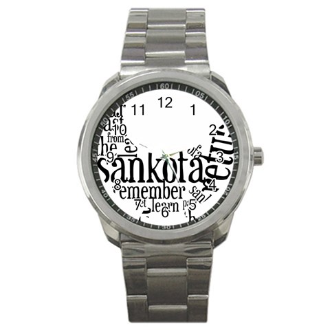 Sankofashirt Sport Metal Watch from ArtsNow.com Front