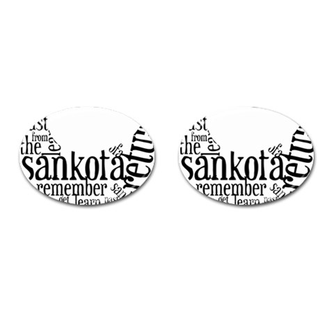 Sankofashirt Cufflinks (Oval) from ArtsNow.com Front(Pair)