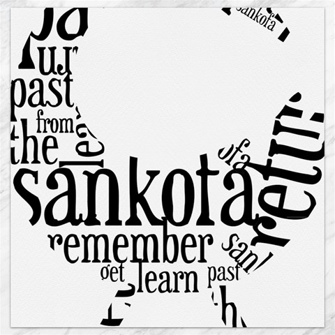 Sankofashirt Canvas 12  x 12  (Unframed) from ArtsNow.com 11.4 x11.56  Canvas - 1