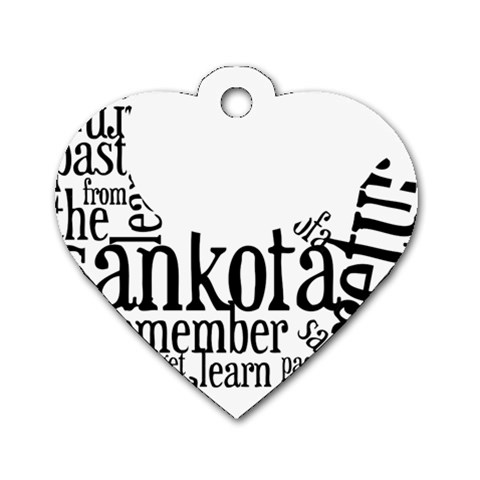 Sankofashirt Dog Tag Heart (One Sided)  from ArtsNow.com Front