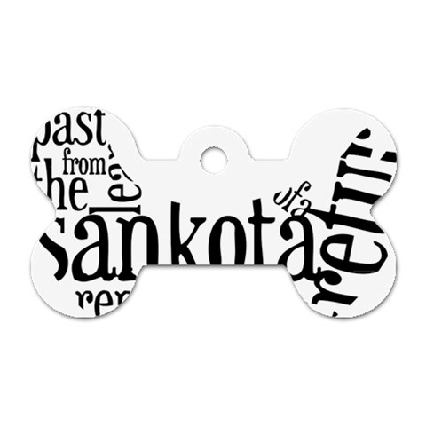 Sankofashirt Dog Tag Bone (One Sided) from ArtsNow.com Front