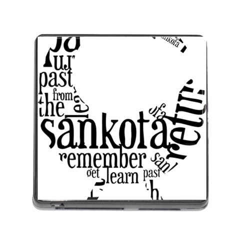 Sankofashirt Memory Card Reader with Storage (Square) from ArtsNow.com Front