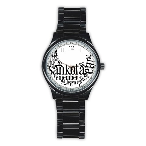Sankofashirt Sport Metal Watch (Black) from ArtsNow.com Front