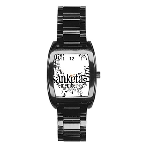 Sankofashirt Stainless Steel Barrel Watch from ArtsNow.com Front