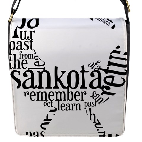 Sankofashirt Flap Closure Messenger Bag (Small) from ArtsNow.com Front