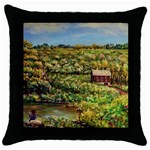 Tenant House In Summer By Ave Hurley   Throw Pillow Case (Black)