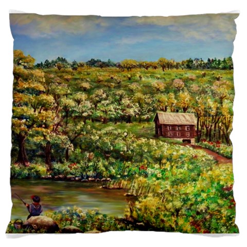 Tenant House In Summer By Ave Hurley   Large Cushion Case (One Side) from ArtsNow.com Front