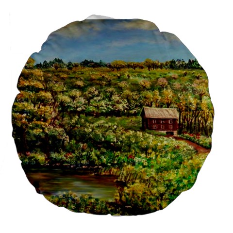 Tenant House In Summer By Ave Hurley   18  Premium Round Cushion  from ArtsNow.com Front