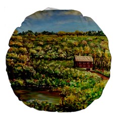 Tenant House In Summer By Ave Hurley   18  Premium Round Cushion  from ArtsNow.com Front