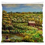 Tenant House In Summer By Ave Hurley   Large Flano Cushion Case (One Side)