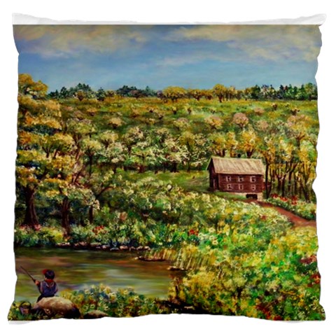 Tenant House In Summer By Ave Hurley   Large Flano Cushion Case (Two Sides) from ArtsNow.com Front