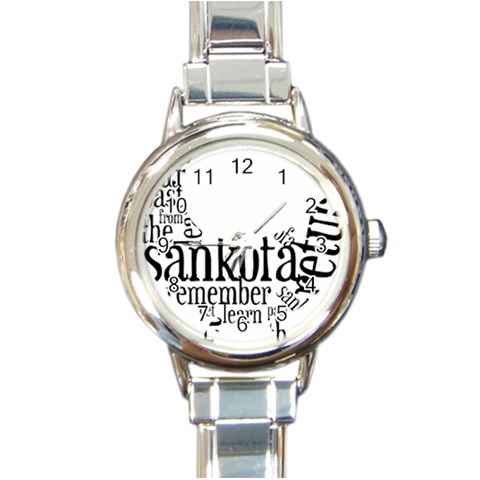 Sankofashirt Round Italian Charm Watch from ArtsNow.com Front
