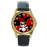 463072 Round Gold Metal Watch