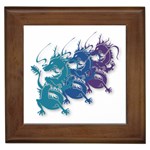 Colored Dragons Framed Tile