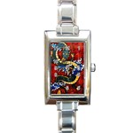 Dragon Rectangular Italian Charm Watch