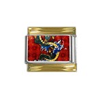 Dragon Gold Trim Italian Charm (9mm)