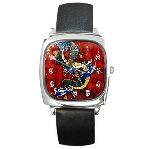 Dragon Square Metal Watch from ArtsNow.com Front