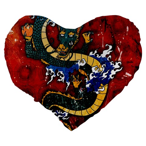 Dragon 19  Premium Heart Shape Cushion from ArtsNow.com Back
