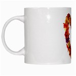 Flower Heartshape White Mug